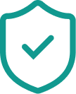 Green shield with checkmark