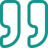 Green double quotes graphic
