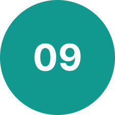 Digit 09 in a green circle